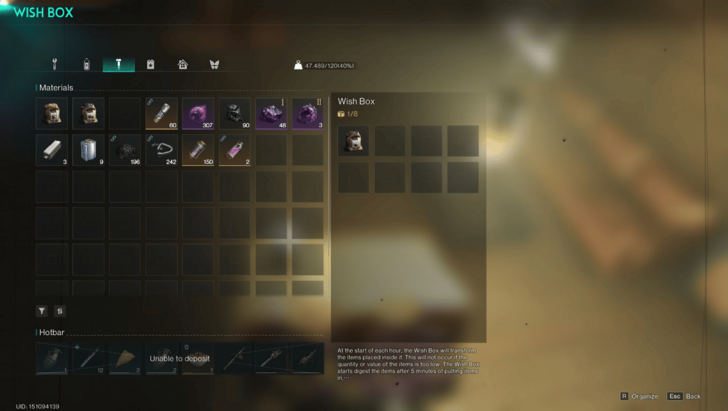 Once Human - Wish Box Uses