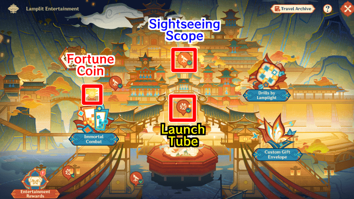 Genshin - Lamplit Entertainment Event Screen