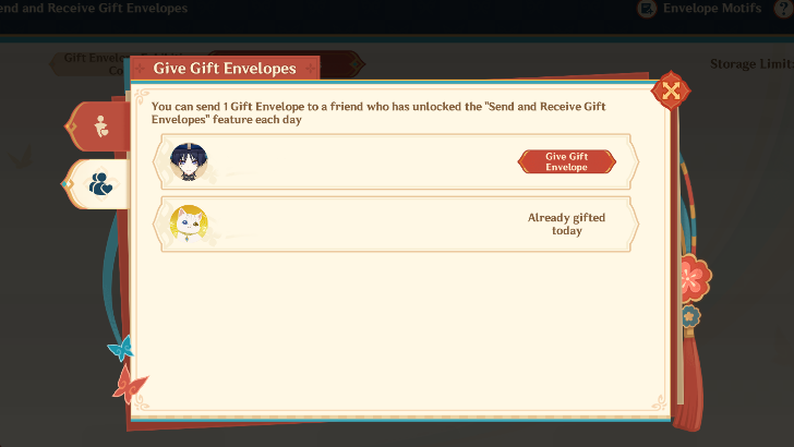Genshin - Gift Envelopes Sent