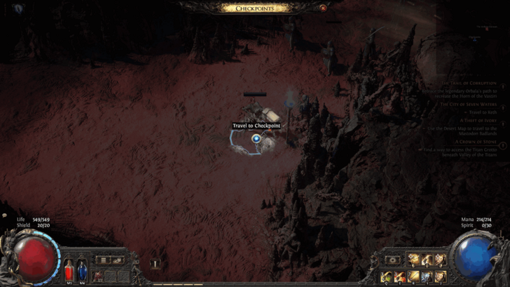 Path of Exile 2 (PoE 2) Fast Traveling to Checkpoints