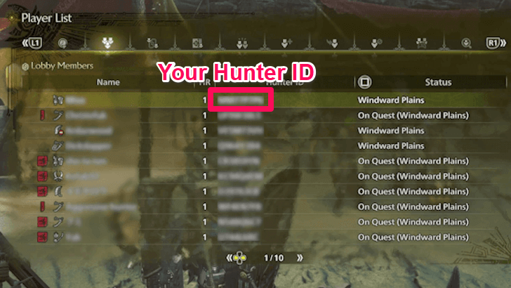 MH Wilds - Player List Hunter ID v2