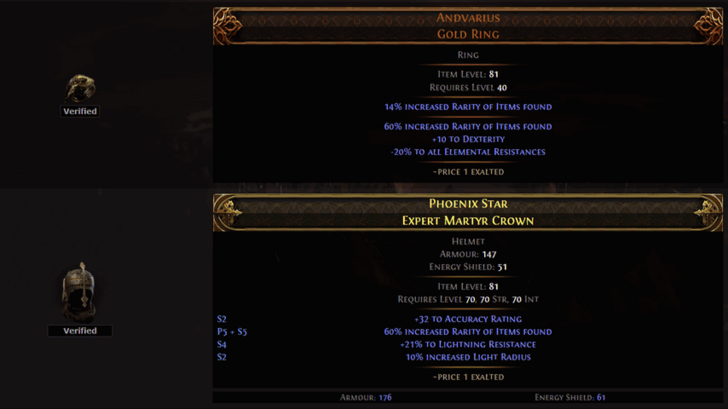 Path of Exile 2 (PoE 2) Magic Find Gear at Trading Website