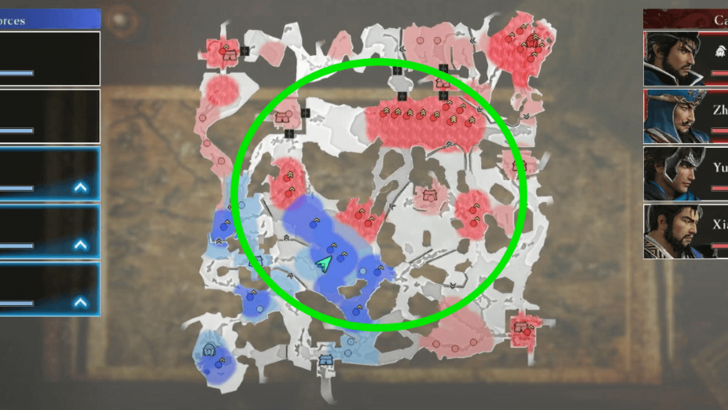 Dynasty Warriors Origins - Middle Part of Map