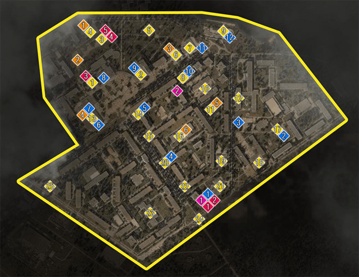 Prypiat Region All Pins