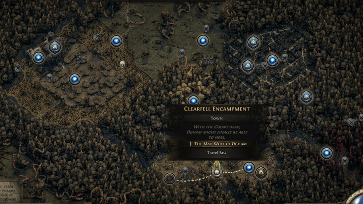 Clearfell Encampment Map
