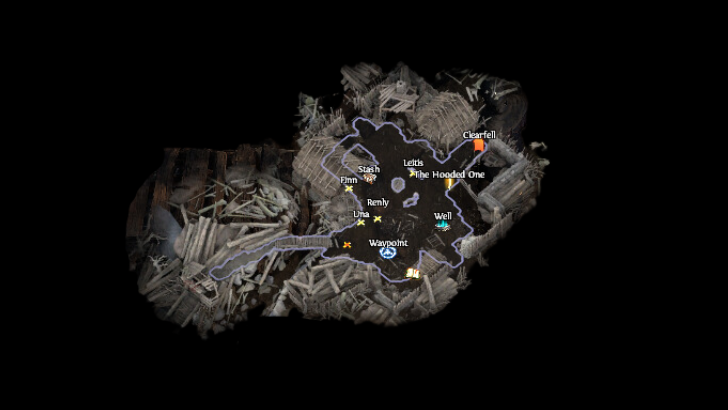 Clearfell Encampment Map Layout