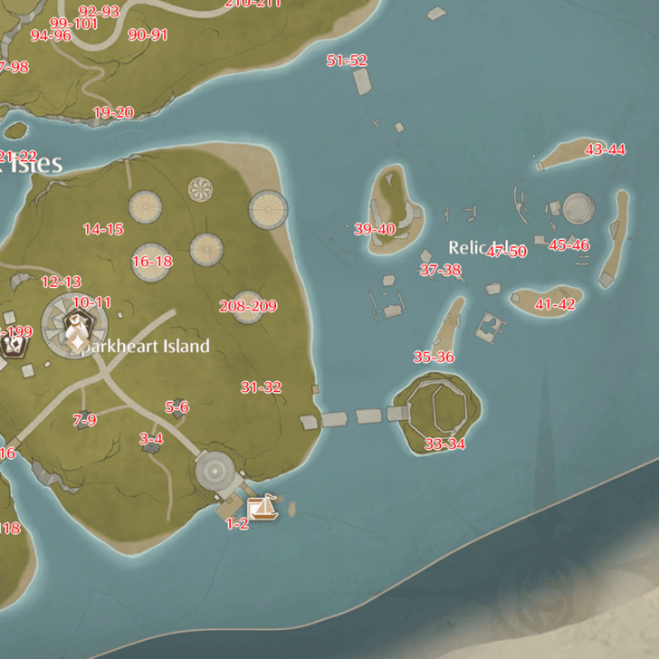 Firework Isles Dew Locations - Bottom Right