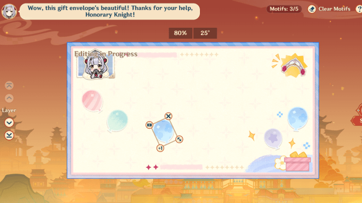 Genshin - Custom Gift Envelope No. 5 Noelle