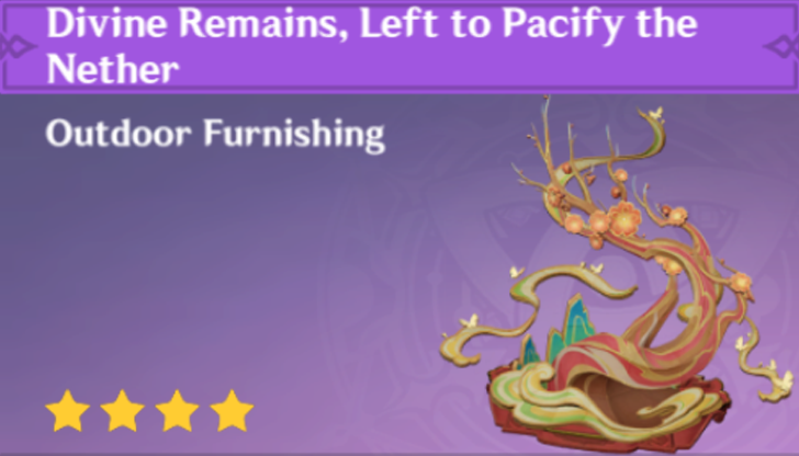 Genshin Impact - How to Get Divine Remains, Left to Pacify the Nether Furnishing