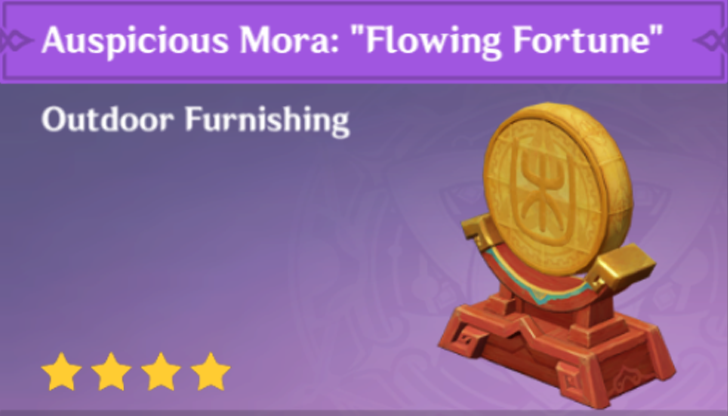 Genshin Impact - How to Get Auspicious Mora - "Flowing Fortune" Furnishing