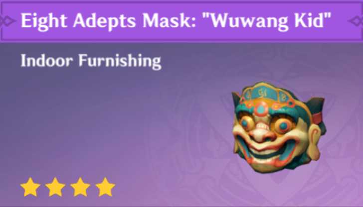 Genshin Impact - How to Get Eight Adept Mask: Wuwang Kid Furnishing