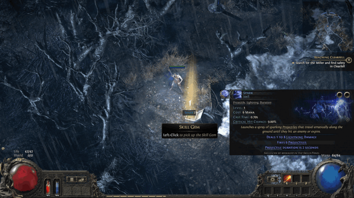 Path of Exile 2 (PoE 2) Open the Large Chest and Take the Skill Gem