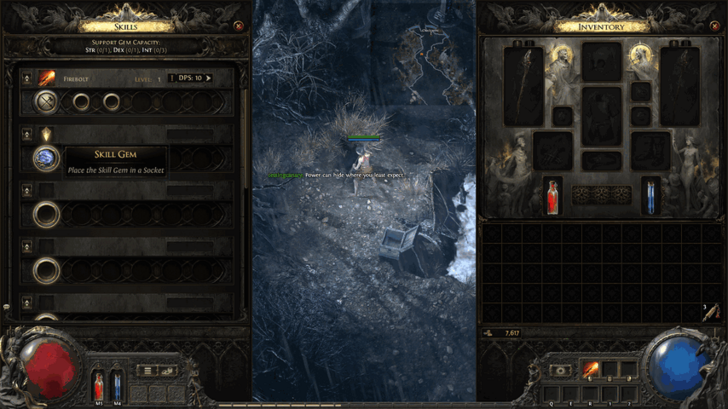 Path of Exile 2 (PoE 2) Place the Skill Gem in the Gem Socket