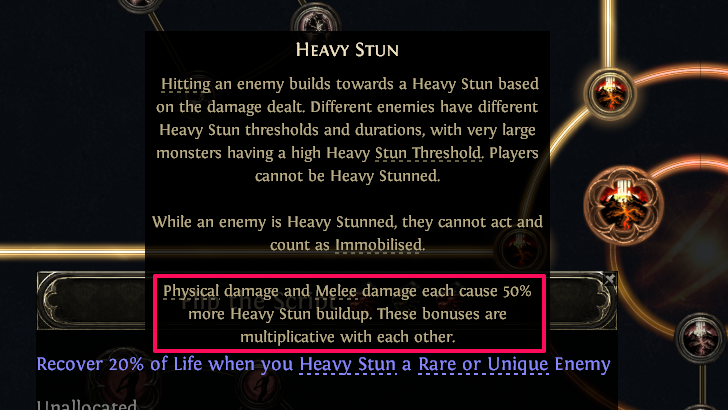 Physical and Melee Damage has more Heavy Stun Buildup
