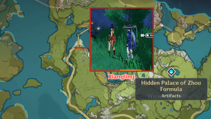 Genshin - Day 4 Xiangling Map Location
