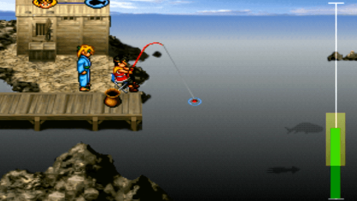 Suikoden II - Fishing Minigame Guide How to Catch Fish Gauge