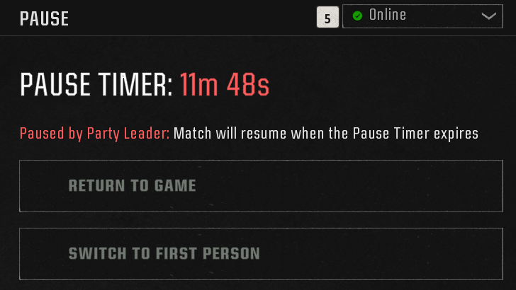 Squad Pause Timer