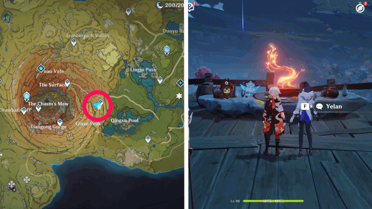 Genshin - Yelan at the Entrance of the Chasm