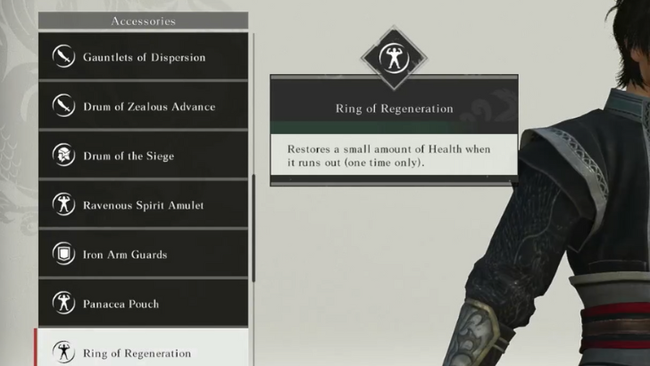 Dynasty Warriors Origins - Ring of Regeneration Accessory