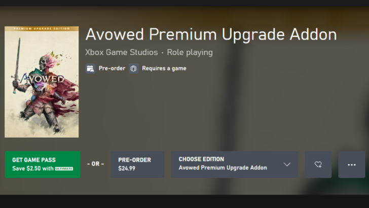 Avowed Premium Upgrade Addon