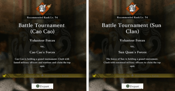 Dynasty Warriors Origins - Battle Tournament