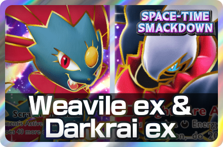 Pokemon TCG Pocket - Weavile ex and Darkrai