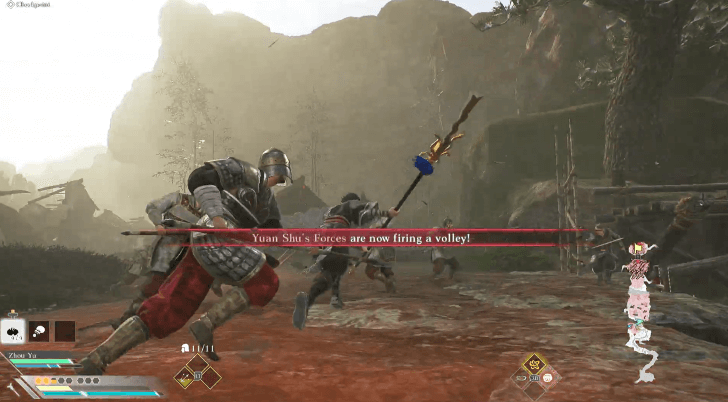 Dynasty Warriors Origins - Brace Against an Arrow Volley