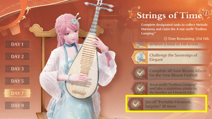 Portable Firework Surprise in Strings of Time