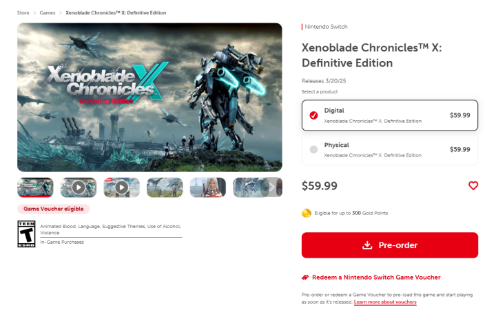 Xenoblade Chronicles X - Price
