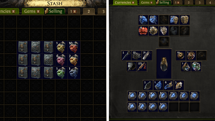 Currencies and Items