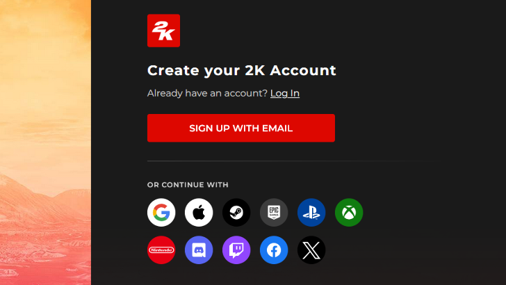Create 2k Account