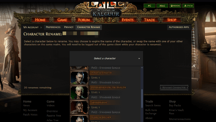 Change Your Character