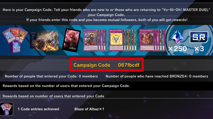 Master Duel 3rd Anniversary - Rookie and Returning Player Campaign - Find Campaign Code