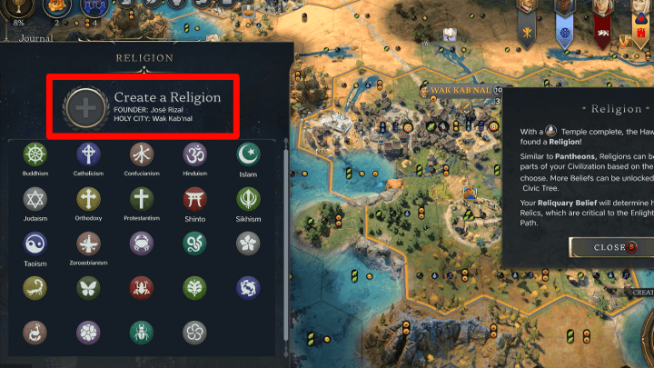 Civ 7 - Customizable Religion