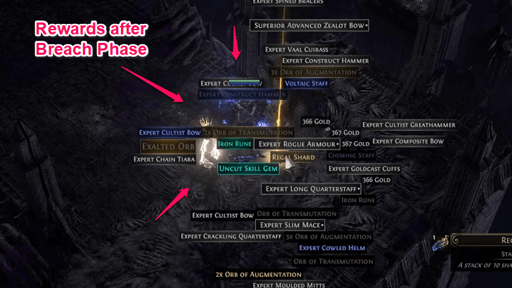 Rewards at the End of the Breach Phase