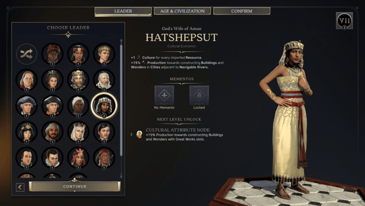Civ 7 - Hatshepsut