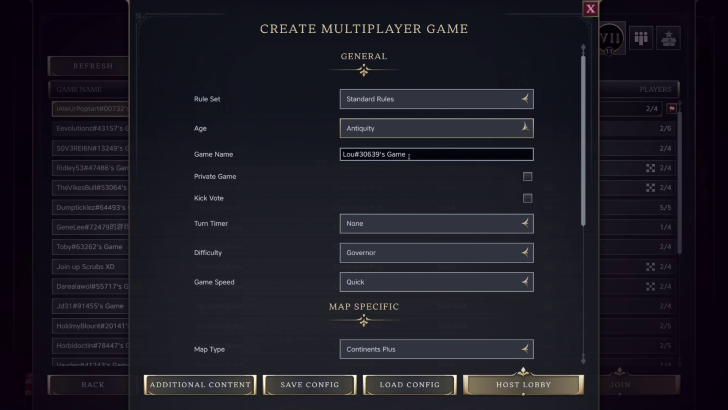 Multiplayer Settings