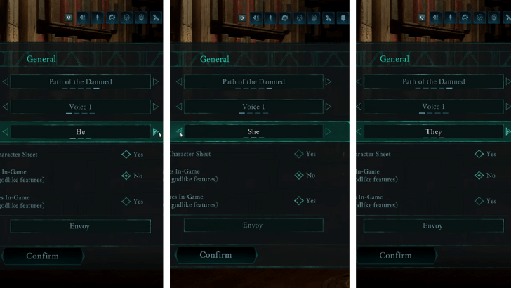Avowed - All Available Pronouns