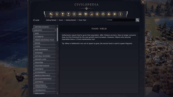 Civ 7 - Food
