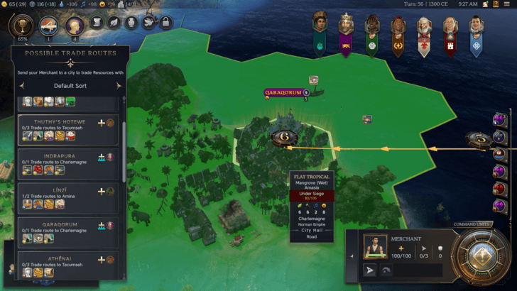 Send Merchants to Settlements