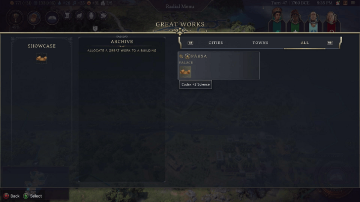 Display Codex in a City or Town