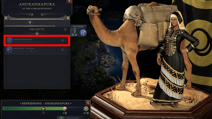 Civ 7 - Befriending Independent