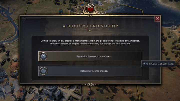 Civ 7 - Influence Narrative Choices