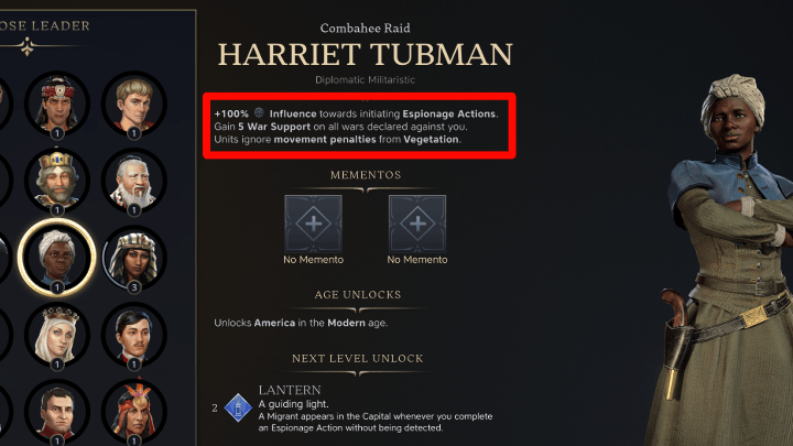 Civ 7 - Influence Leaders