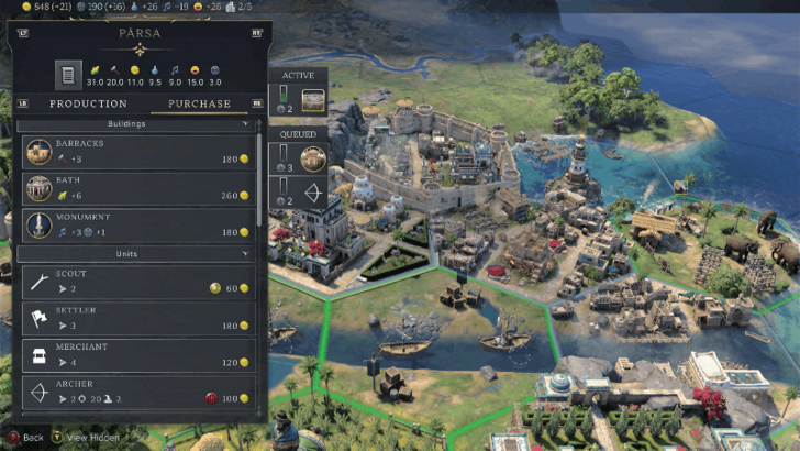 Keep a Town to Generate Gold