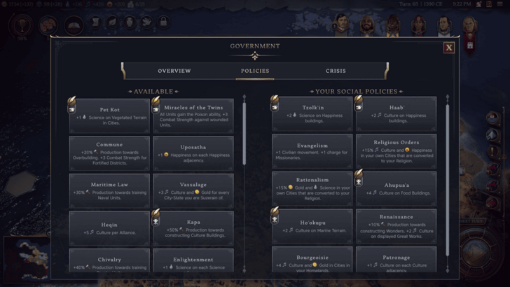 Civ 7 - Social Policy Exploration