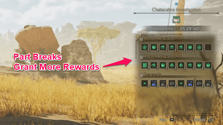 Part Break Gives Extra Rewards