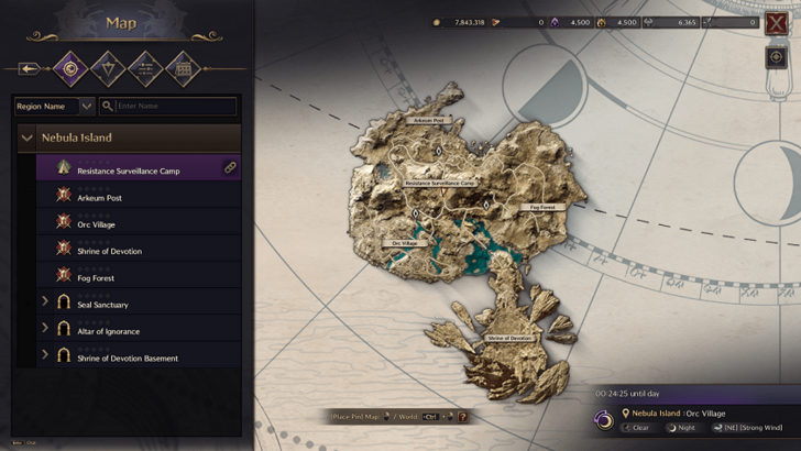 Throne and Liberty (TL) - Nebula Island Map