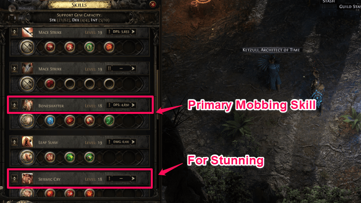 Skills and Support Gems