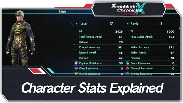 Xenoblade Chronicles X Definitive Edition - Character Stats Explained